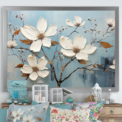 Cornouiller blanc qui fleurit tranquillité IV sur toile