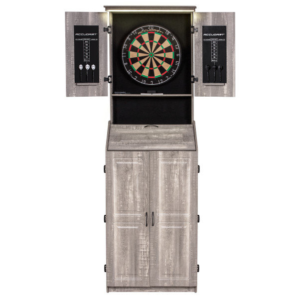 Accudart Standing LED Bristle Dartboard Cabinet Set