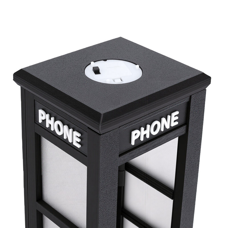 Table de téléphone rétro rétro avec lumière chaude pour cabine de téléphone
