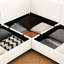 Canapé modulaire en U avec rangement - chenille blanche, assise profonde, cylindrique ergonomique et convertible en chenille fonctionnelle-2078936715
