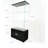 Double-Door Four-Layer Cabinet-Style Storage Cabinet,Display Cabinet,Wine Cabinet,File Cabinet,With Remote-Controlled Paipai Lights,Adjustable Feet, Can Be Placed In The Living Room,Color:Black-106889260