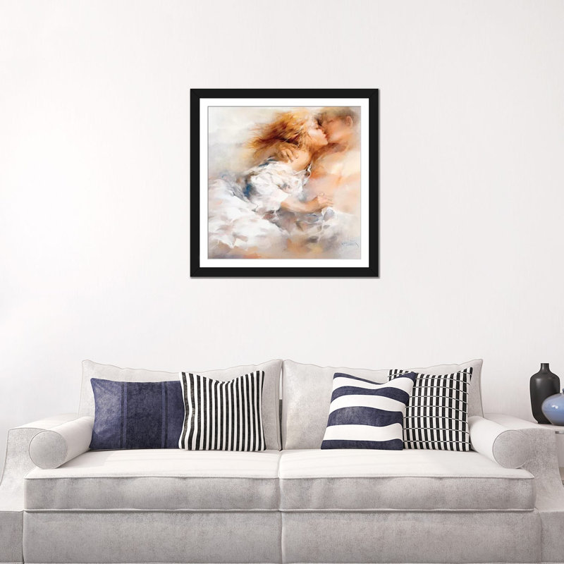 « passionné », impression sur toile, H 37 po x l 37 po x P 1,5 po, Pas de tapis, Papier d'art encadré noir