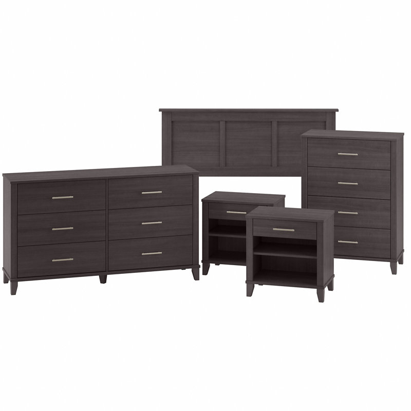 Ensemble de commode 5 pièces Giovanna, Gris tempête
