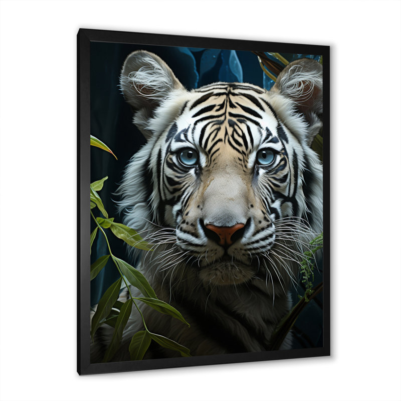 «Tiger Zenith Portrait», reproduction d'art sur toile, Noir, H 20 po x l 12 po x P 1 po