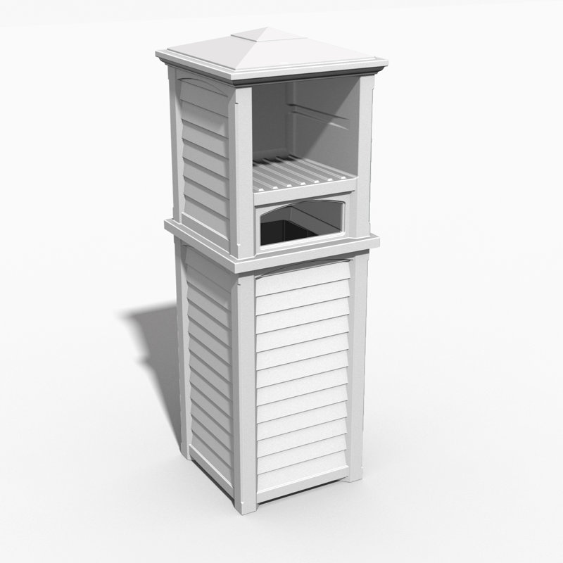 Charlton Home® Tillett 23'' W 24 Gallons Water Resistant Towel Valet, White