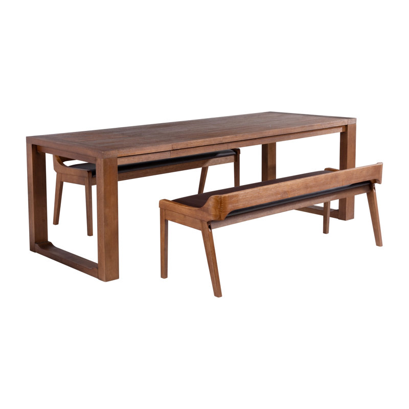 Jennylynn 4 - Person Solid Wood Top Four Leg Dining Set