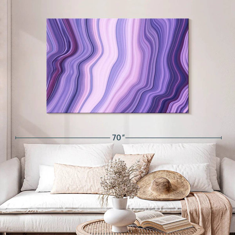 Avery Abstract Purple Layers, 32" H x 48" W