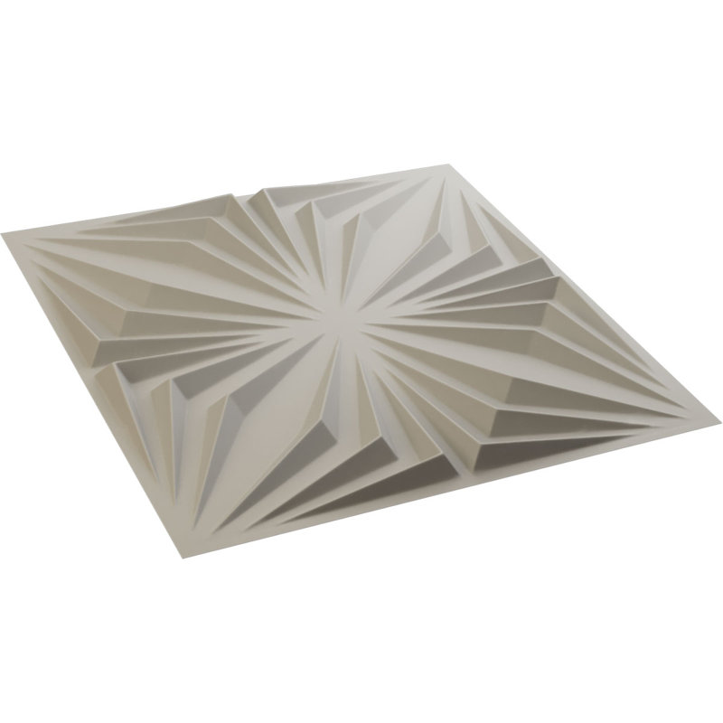 Panneau mural 3D décoratif Asher EnduraWall, Blanc fleur satiné UltraCover