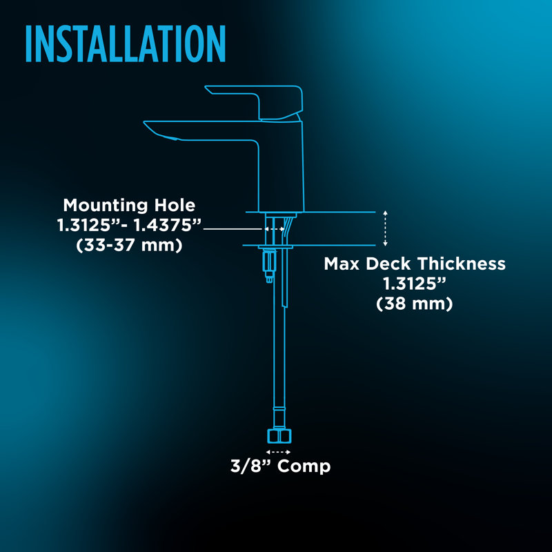 Robinet pour salle de bain TOTO® Oberon® S à poignée simple 1,2 GPM, chrome poli