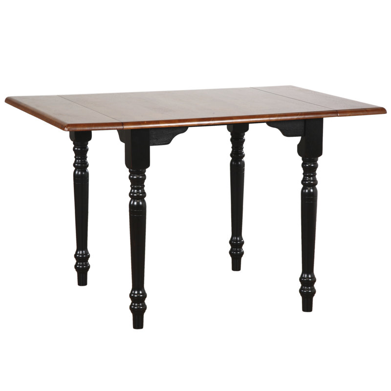 Enesa Extendable Dining Table, Distressed Antique Black, Cherry