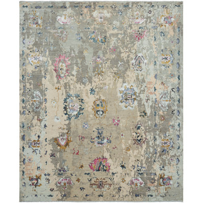 Illusion Weave Handmade Wool Abstract Area Rug