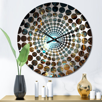 Horloge murale entrelacée Photonic Crystals II - Fractals