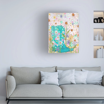 Art sur toile turquoise, bottes de bolognaise Rouleau Kim Kosirog