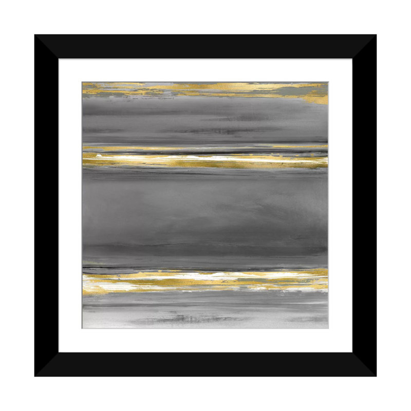 «Parallels in Grey» par Allie Corbin - reproduction d'art sur toile tendue, H 24 po x l 24 po x P 1 po, Blanc