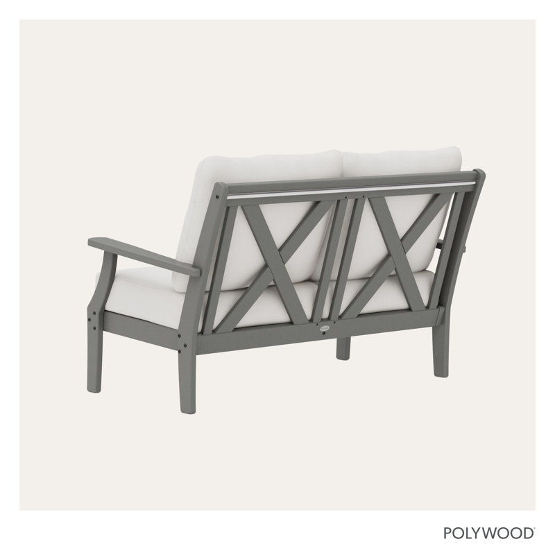 Braxton Deep Seating Loveseat, Slate Gray/Natural