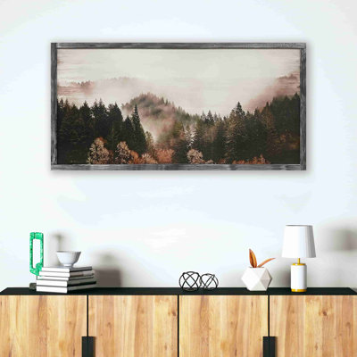 «Autumn's Distant Pine Forest» sur toile