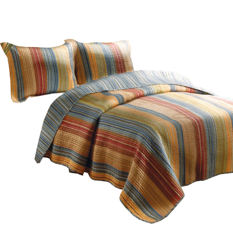 Huascaran King Size Multicolor Microfiber Quilt Set