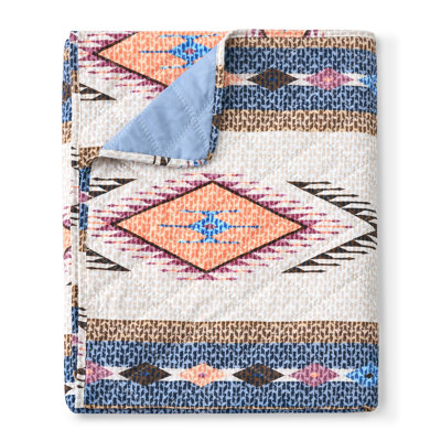 Greenland Home Fashions Cheyenne Quilted Throw with Southwest Patchwork Design, 50 x 60"