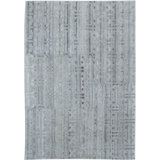 Tapis bleu en laine naturel noué à la main 4 pi 2 po x 6 pi Terra
