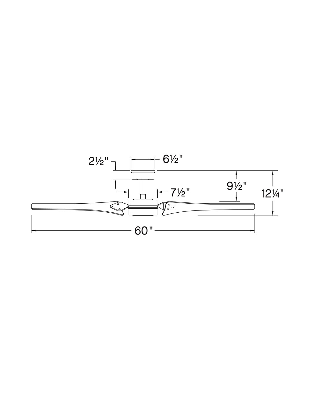 Bee 60'' 3 Blade Ceiling Fan, Matte White