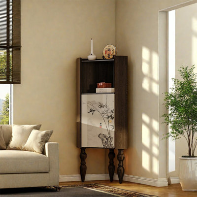 Solid Pine Wood Single Door Cabinet
