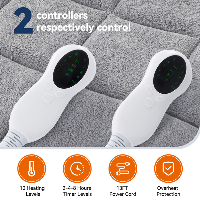 Protège-matelas chauffant électrique Coral, Lit simple