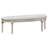 Keymari Curved Fabric Upholstered Bench Silver Oak
