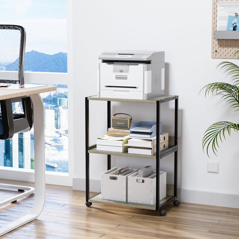 17.72" Printer Stand, Washed Gray