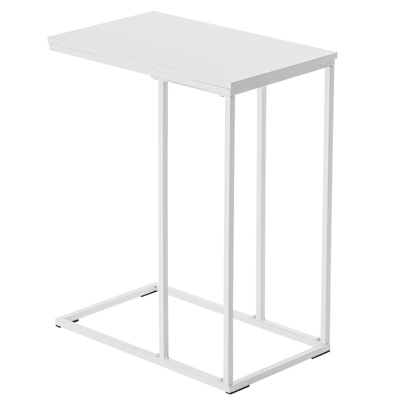 Fontfroide Rectangular Solid and Manufactured Wood End Table with Tray Top, White