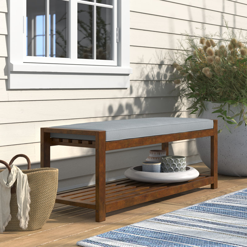 Banc de pique-nique en bois Weybright, Gris