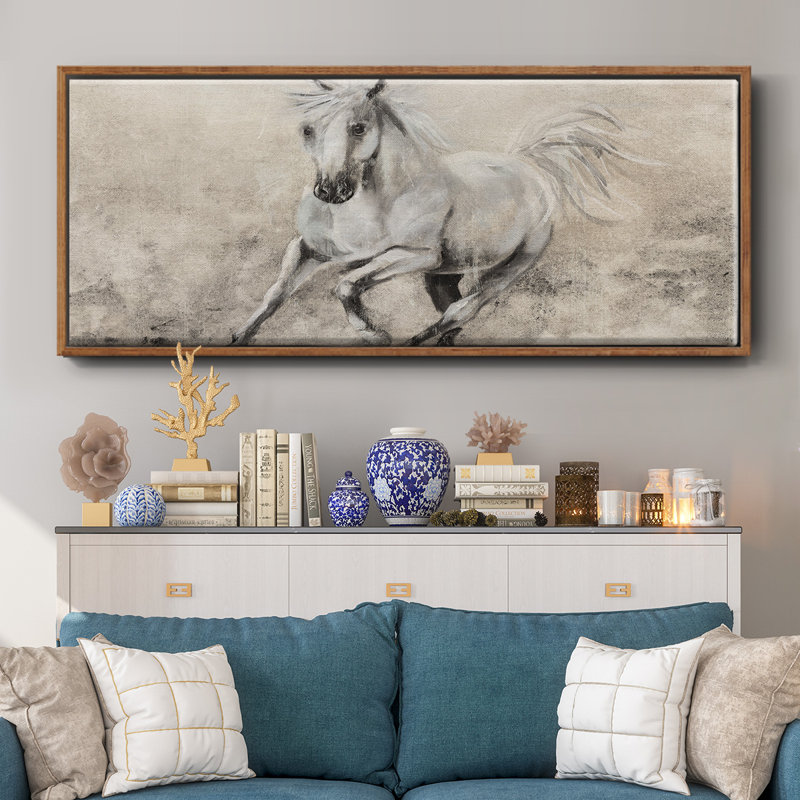 Majestic Stallion II - toile encadrée, H 20 po x l 50 po