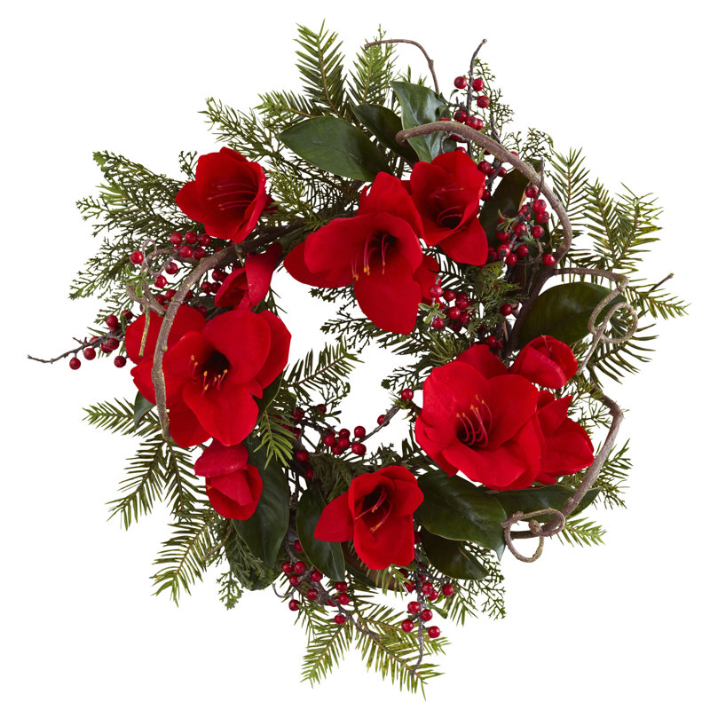 Faux Plastic 24'' Wreath