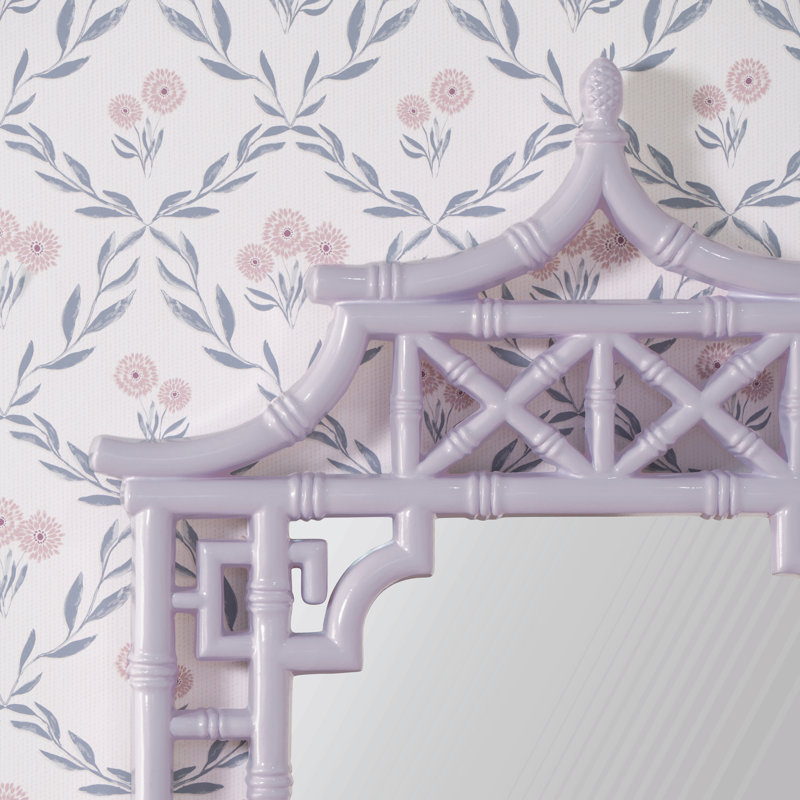 Shing Resin Wall Mirror, French Lilac