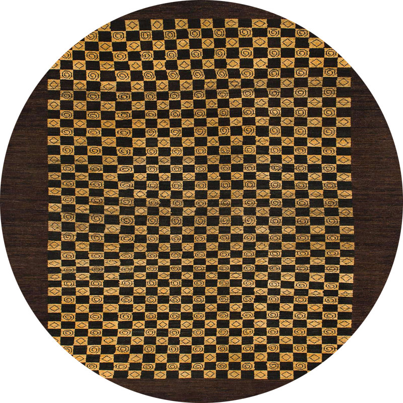 Tapis abstrait moderne 1436, Rond 5 pi