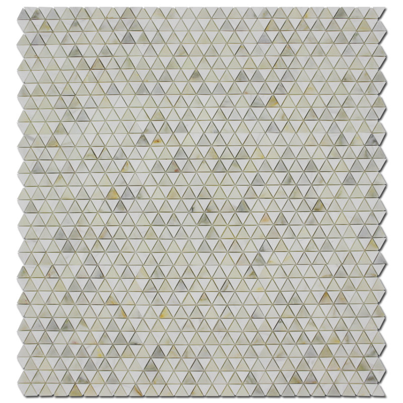 Carrelage mosaïque diamant, Blanc / Calacatta