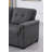 Lucca 84" Dark Gray Linen Reversible Sleeper Sectional Sofa With Storage Chaise-1484953631-1484953629