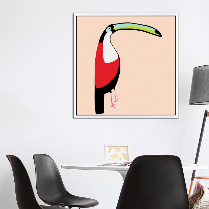 Abstract Toucan by Susan Bryant - Print on Canvas, 66.04 cm H x 66.04 cm W, White Framed Canvas