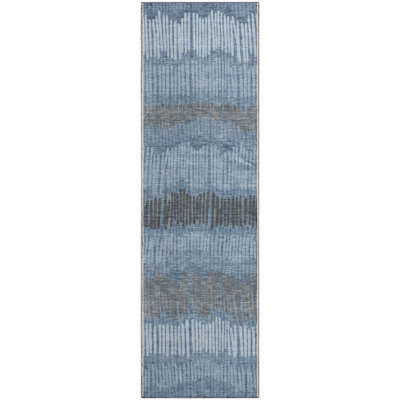 Premium Machine Washable Prisco Blue Rug