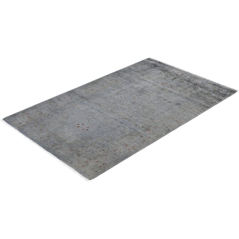 Overdyed One-of-a-Kind 3' 1" x 5' 1" Hand Knotted Area Rug