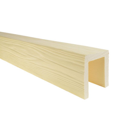 6" H x 6" W x 186" D Classic Raised Faux Wood Beam