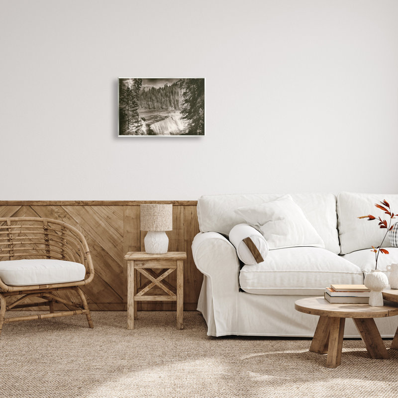 «Woodland Waterfall», art mural sur bois par Nathan Larson, Bois sans cadre, H 13 po x l 19 po x P 0,5 po