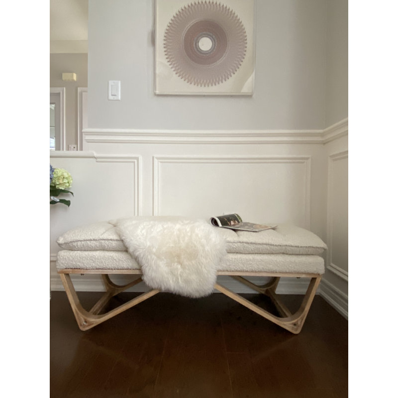 Banc en bois SEAT4U, Naturel, Blanc crème