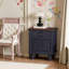 Table de chevet de style rétro avec 2 tiroirs et pieds de colonne romains L 20,47 po-852646488
