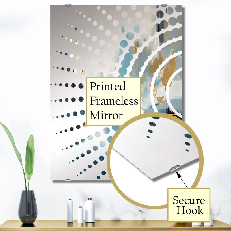 Latachia - Miroir mural à peinture abstraite, décor MIR134563, 40 po x 30 po