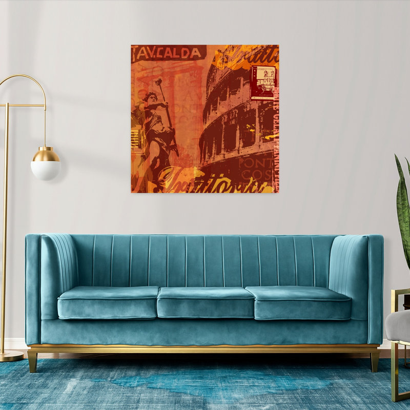 Rome, architecture contemporaine, art urbain, H 36 po x l 36 po