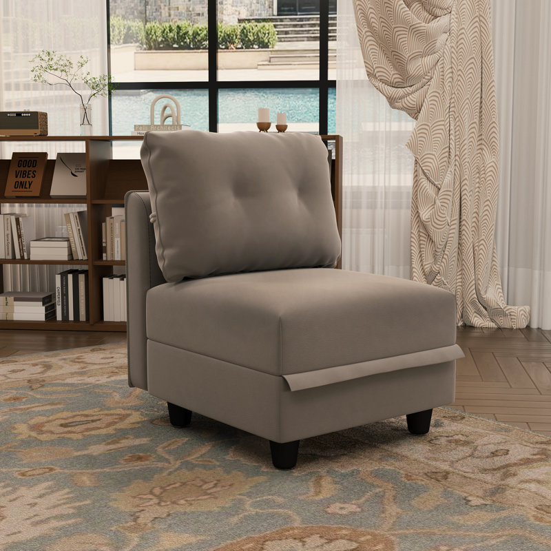 Bernhart 25,6 de large, 100 % polyester brun clair