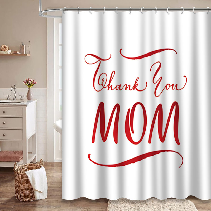Rideau de douche Thank You Mom Mother's Day, L 72 po x l 84 po