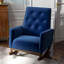 Chaise berçante douce et confortable, conception classique, parfaite pour toute pièce, base en bois massif, stable et durable-1852176767