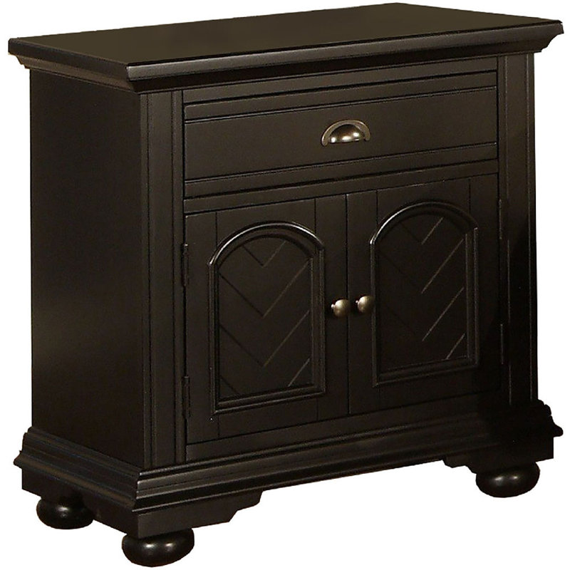 28'' W Nightstand, Black Laquer