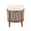 Chaises d'appoint d'extérieur modernes, baignoire en bois d'acacia, teck et beige